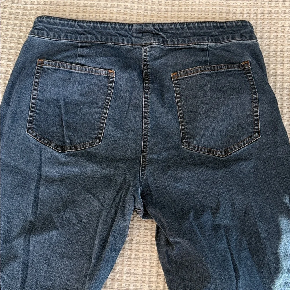 Eileen Fisher Dark Blue Straight Leg Jeans - Picture 3 of 7